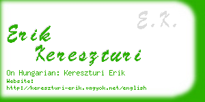 erik kereszturi business card